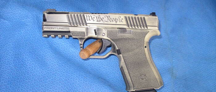 Black Rain, Frontline, 9mm, 4 ” Barrel, 1776 we the people Finish,