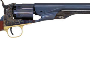 CIMARRON 1860 ARMY FLUTED 8" - 44 CAL CHARCOAL BLUED WALNUT