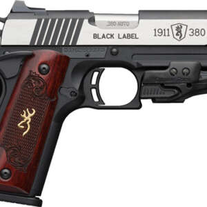 BROWNING 1911-380 BLACK LABEL - MEDALLION W/ LASER 4.25" WOOD