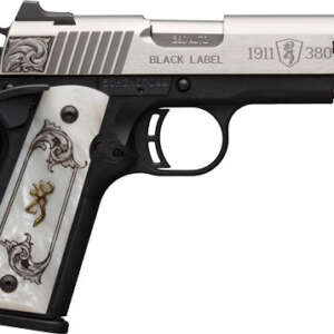 BROWNING 1911-380 SS/ENGRAVED - 380ACP FS 3.58" WHITE PEARL