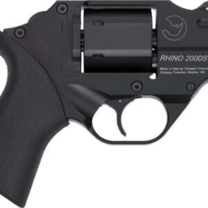 CHIAPPA RHINO 200D DAO 357MAG - 2" FS BLACK/RUBBER W/HOLSTER.