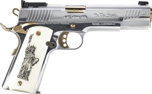 GIRSAN MC1911S WE THE PEOPLE - 9MM GOVT 5" CHROME/GOLD 9RD - Image 2