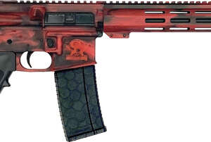 GLFA AR15 BATTLEWORN 223 WYLDE - 16" NIT BBL LIPSTICK RED