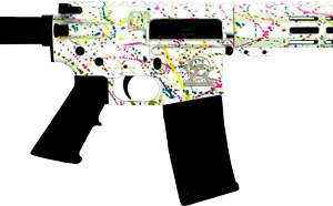 GLFA AR15 PISTOL 223 WYLDE - 7.5" NITRIDE SPLATTER WHITE