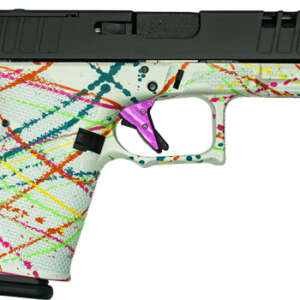 GLFA 19 STRIKER 9MM 4" 15 SHOT - BLK SLIDE SPLATTER WHITE FRAME