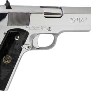 IVER JOHNSON 1911A1 38 SUPER - 5" FS 9RD CHROME BLACK PEARL