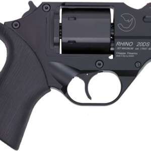 CHIAPPA RHINO 200DS 357MAG - 2" FS BLACK/RUBBER W/HOLSTER.