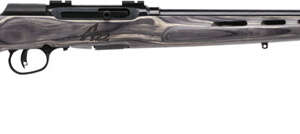 SAVAGE A22 22WMR HVY BBL 22" - ACCU TGR BLU/GRY LAM T-HOLE