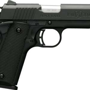 BROWNING 1911-380 BLACK LABEL - COMPACT 3.62"FS 8RD BLACK/SYN