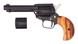 HERITAGE 22LR/WMR COMBO 4.75" - BLUED COCOBOLO BIRDSHEAD GRIPS