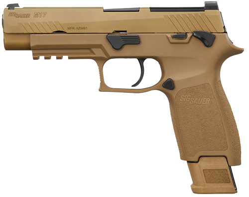 SIG M17 COMMERCIAL 9MM 4.7" - SIGLITE (3)10RD MAN SAF COYOTE
