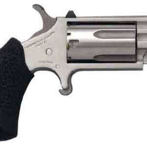 NAA MINI-REVOLVER "PUG" 22WMR - 1"HB WHITE DOT BLACK RUBBER