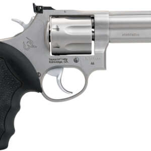 TAURUS 66 357MAG 4" AS 7-SHOT - MATTE STAINLESS STEEL RUBBER
