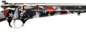 SAVAGE RASCAL YOUTH SINGLESHOT - 22LR ACCU TRIG RED/WHITE/BLUE