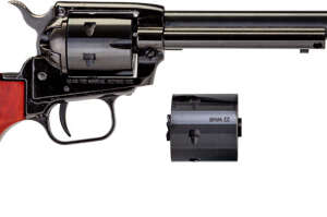 HERITAGE 22LR/WMR COMBO 6.5" - BLUED COCOBOLO GRIPS