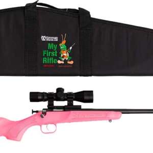 CRICKETT RIFLE G2 22LR BLUED/ - PINK SYNTH W/SCOPE AND CASE