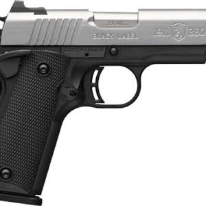 BROWNING 1911-380 STAINLESS - 380ACP 3.58"COMP 8RD BLK/SS