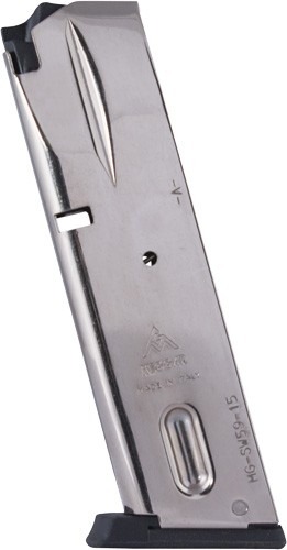 MEC-GAR MAGAZINE S&W 5900 - SERIES 9MM LUGER 15RD NICKEL