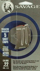 SAVAGE MAGAZINE MKII SERIES - .22LR/.17HM2 5RD STAINLESS