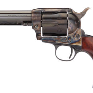 Taylors & Company 555148DE 1873 Cattleman Gunfighter 357 Mag 6rd 4.75" Blued Cylinder & Barrel Color Case Hardened Steel Frame Walnut Army Size Grip (Taylor Tuned)