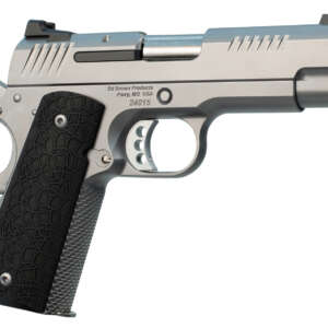 Ed Brown EVOKC9 1911 EVO KC9 9mm Luger 9+1 4" Barrel, Snakeskin Serrated Stainless Steel Bobtail Frame, Serrated Slide w/Recessed Slide Stop, Black G10 Grip
