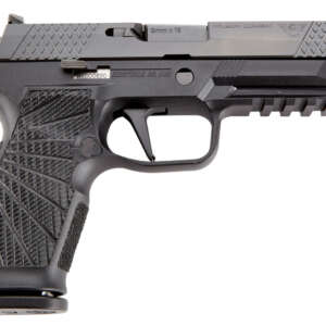 Wilson Combat SIGWCP320F9BATS P320  9mm Luger 17+1 4.70" Black Steel Barrel, Black DLC Serrated Stainless Steel Slide, Black Polymer Frame w/Picatinny Rail, Straight Trigger, Black Polymer Grip