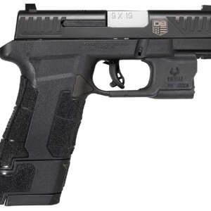 Diamondback DB0301P001 DBAM29 Sub-Compact 9mm Luger 3.50" 12+1,17+1 Overall Black Finish with Serrated Nitride Stainless Steel Slide, Polymer Grip & Picatinny Rail Includes Viridian Laser & Holster