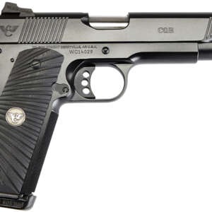 Wilson Combat CQBFS9 1911 CQB Full Size Frame 9mm Luger 10+1 5" Match Grade Barrel, Black Serrated Carbon Steel Slide, Black Armor-Tuff Carbon Steel Frame w/Beavertail, Black G10 Starburst Grip