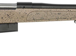 Bergara Rifles B14S359C B-14 HMR 6.5 PRC 3+1 24" Graphite Black Cerakote Barrel, Black Speckled Brown Molded w/Mini-Chassis, Adjustable LOP & Cheek Piece Stock