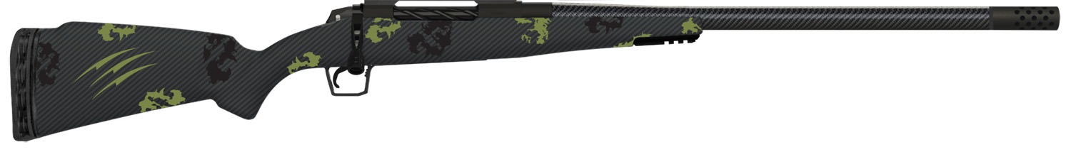 Fierce Firearms TROG300WIN24BF CT Rogue 300 Win Mag 3+1 24" Carbon Fiber Barrel, Black Cerakote Titanium Rec, Forest Camo Rogue Stock