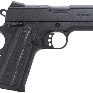 Girsan 391040 MC1911 SC Influencer Sub-Compact 9mm Luger 7+1 3.40" Blued Steel Barrel, Black Cerakote Optic Ready/Serrated Steel Slide & Frame w/Picatinny Rail & Beavertail, Gray Polymer Grip