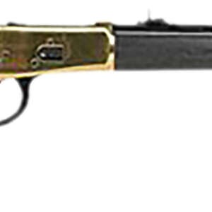 Heritage Mfg H9204418G 92  44 Mag 8+1 18" Black Alloy Steel Barrel, Gold PVD Stainless Steel Receiver, Hardwood Fixed Stock