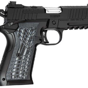 Kimber Mfg.,inc 3100017 KDS9C  9mm 10+1 4.09" KimPro Black Front and Rear Serrations Stainless Steel Slide Black Gray and Black Crosshatch Cut G-10 Grip