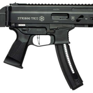 Grand Power 197892004817 TR22 Stribog 22 LR 25+1 10" Black Threaded Barrel, Black Hardcoat Anodize Receiver w/Picatinny Rail, Black SB Tactical Brace, Black Polymer Grip, Ambidextrous