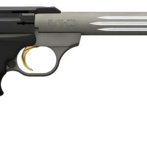 Browning 051462490 Buck Mark Lite *CA Compliant 22 LR 10+1 7.25" Matte Gray Fluted Barrel, Matte Black Serrated Steel Slide, Matte Gray Aluminum Frame, Black Ultragrip RX Grips