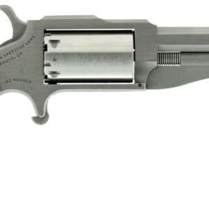 North American Arms 18603C 1860 The Earl 22 LR/22 WMR 5 Shot 3" Stainless Steel Barrel, Frame & Cylinder, Rosewood Boot Grip, Exposed Hammer