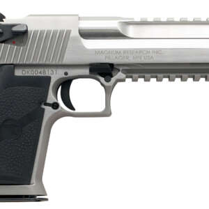 Magnum Research DE429SRMB Desert Eagle Mark XIX 429 DE 6" with Muzzle Brake 7+1 Matte Stainless Steel Frame 7 Slide Black Rubber Grip