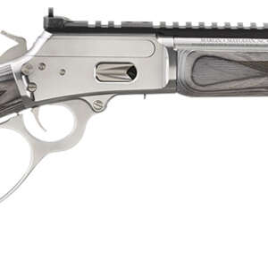 Marlin 70432 1894 SBL 44 Special/44 Rem Mag 8+1/9+1 16.10" Polished Stainless Threaded Barrel, Polished Stainless Picatinny Rail Receiver, Gray Fixed Laminate Stock