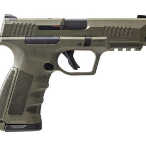 Dickinson LLC RA9G RA9  9mm Luger 17+1 4.25" Black Steel Barrel, OD Green Cerakote Serrated Aluminum Slide, OD Green Polymer Frame w/Accessory Rail