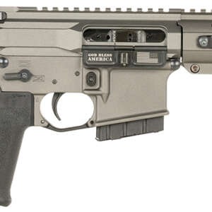 Patriot Ordnance Factory 2173 P15 Constable 5.56 NATO 30+1 10.50" M-LOK Handguard, Tungsten Cerakote Aluminum Receiver w/Picatinny Rail, Black Polymer MFT Blade Stabilizer, MFT Grip