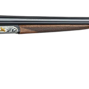 F.A.I.R. FRISSL2028 Iside Select 20 Gauge Break Open 2rd 28" Black Side By Side Barrel, Polished Silver w/Gold Inlay Receiver, English Style Oiled Walnut Stock, Technichoke XP50 Choke System