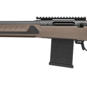 Savage Arms 32693 110 Core Tactical Full Size 6.5 PRC 7+1 24" Medium Heavy Fluted Barrel, Arca Rail Forend, Coyote Tan AccuStock w/AccuFit V2 Synthetic Stock, Left Hand