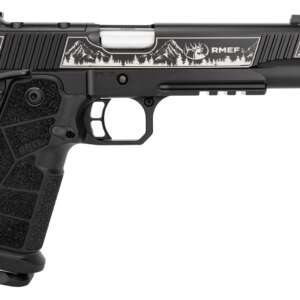 Kimber Mfg, Inc 3600305 DS Warrior Camp Guard Elite Full Size 10mm Auto 18+1 5" Matte Stainless Compensated Barrel, KimPro Black Stainless Steel Engraved Lightening Cut/Optic Ready/Serrated Slide, Bla