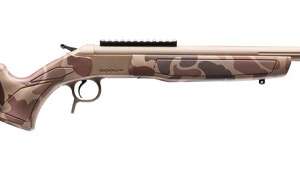 CVA CR4443D Cascade Takedown 450 Bushmaster 1rd 20" Flat Dark Earth Cerakote Stainless Steel Threaded Barrel & Receiver w/Picatinny Rail, Duck Camo Synthetic Stock