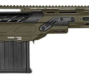 Cadex Inc CDX50DUAL50206BR20I2J5 CDX-50 Tremor 50 BMG 5+1 20.60" Black DLC Match Grade Threaded Barrel, Black DLC Aluminum Receiver w/Picatinny Rail, Adjustable Folding OD Green Stock, Black Polymer G