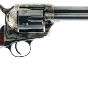 Taylors & Company 550858 1873 Gunfighter 45 Colt (LC) Caliber with 5.50" Blued Finish Barrel, 6rd Capacity Blued Finish Cylinder, Color Case Hardened Finish Steel Frame & Walnut Army Size Grip