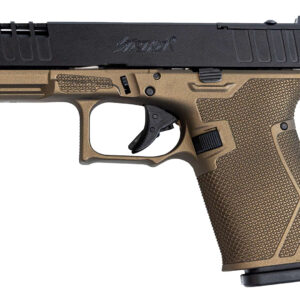 Great Lakes Firearms GL19BRZ Striker  Compact Frame 9mm Luger 15+1 4" Black Nitride Steel Barrel, Black Cerakote Serrated w/Slide Cuts Steel Slide, Bronze Cerakote Polymer Frame & Grip, Ambidextrous