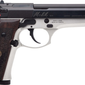 Derya Firearms 15LTTMELIK9TR Melik  9mm Luger 15+1 4.90" Black Melonite Steel Barrel, Black Melonite Serrated Steel Slide, Silver Anodized Aluminum Frame, Dark Walnut Grip