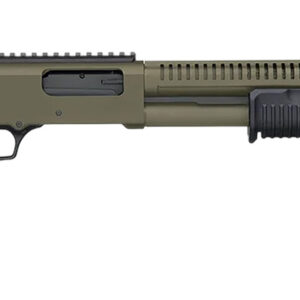 Mossberg 50757 590R  12 Gauge Pump 3" 6+1 18.50" OD Green Cerakote Heat Shield Barrel, OD Green Cerakote Steel Receiver, Black AR Mil-Spec Adjustable Synthetic Stock, Black Magpul Grip