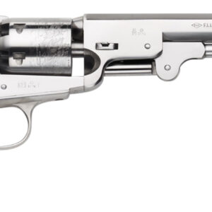 Pietta PF51OS36712 1851 Navy "Old Silver" 36 Cal 7.50" 6rd Old Silver Frame, & Octagon Barrel, Walnut Grip